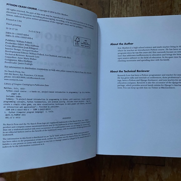 Python Crash Course Book - Picture 2 of 3